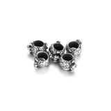 4pcs Stainless Steel European Beads Tortoise 5mm Hole Blacken Bead