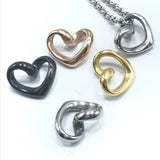 4pcs Stainless Steel Heart Pendant Charms DIY Jewelry Necklace Bracelets