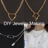4pcs Stainless Steel Heart Screw Lock Clasp for Necklace Bracelet