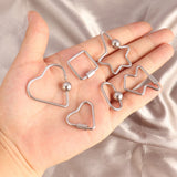 4pcs Stainless Steel Heart Screw Lock Clasp for Necklace Bracelet