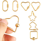 4pcs Stainless Steel Heart Screw Lock Clasp for Necklace Bracelet