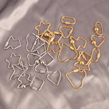 4pcs Stainless Steel Heart Screw Clasps for Necklace Bracelet Keychain
