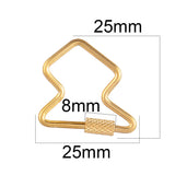 4pcs Stainless Steel Heart Screw Clasps for Necklace Bracelet Keychain