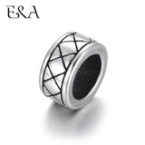 4pcs Stainless Steel Large Hole Beads Spacer for 8mm Leather Cord Bracelet