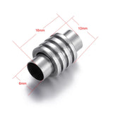 4pcs Stainless Steel Magnetic Clasps 6mm Hole DIY Jewelry Making Accessories