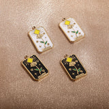 4pcs Stainless Steel Sun Flower Pendants for Women Necklace Charms