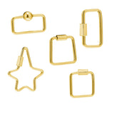 Stainless Steel Carabiner Lock Charms for Necklace