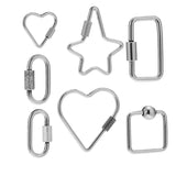 Stainless Steel Carabiner Lock Charms for Necklace