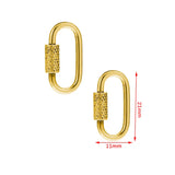 Stainless Steel Carabiner Lock Charms for Necklace