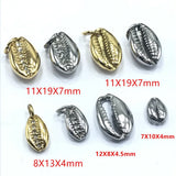4pcs Stainless Steel Shell Pendant Charms DIYJewelry Sea Items