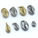 4pcs Stainless Steel Shell Pendant Charms DIYJewelry Sea Items