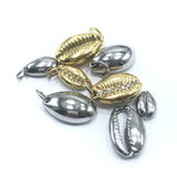 4pcs Stainless Steel Shell Pendant Charms DIYJewelry Sea Items