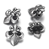 4pcs Stainless Steel Slide Beads 5mm Leather Rope Bracelet DIY Charm Findings