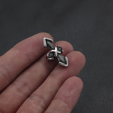 4pcs Stainless Steel Slide Beads 5mm Leather Rope Bracelet DIY Charm Findings