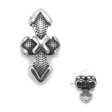 4pcs Stainless Steel Slide Beads 5mm Leather Rope Bracelet DIY Charm Findings