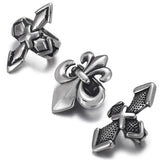 4pcs Stainless Steel Slide Beads 5mm Leather Rope Bracelet DIY Charm Findings