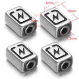 4pcs Stainless Steel Small Hole 3mm Beads Spacer for Bracelet DIY