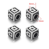 4pcs Stainless Steel Small Hole 3mm Beads Spacer for Bracelet DIY