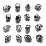 4pcs Stainless Steel Skull Beads Spacer Charms for Bracelets DIY