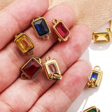 4pcs Stainless Steel Square Earring Base Components