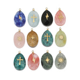 4pcs Stainless Steel Sun Star Cross Chokers with Rhinestone Pendants