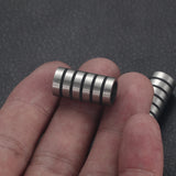 4pcs Stainless Steel Tube Beads 7.6mm Hole Charms for Bracelet Making