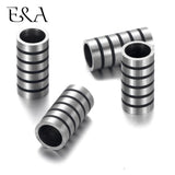 4pcs Stainless Steel Tube Beads 7.6mm Hole Charms for Bracelet Making