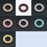 4pcs Colorful Beaded Hoops Summer Beach Boho Hoop Findings