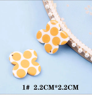 4pcs Resin Clover Charms DIY Earring Making Supplies