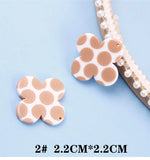 4pcs Resin Clover Charms DIY Earring Making Supplies
