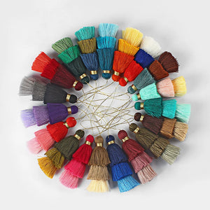 4pcs Three Layer Cotton Tassel Colorful Jewelry For Earring Necklace Bracelet