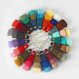 4pcs Three Layer Cotton Tassel Colorful Jewelry For Earring Necklace Bracelet