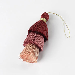 4pcs Three Layer Cotton Tassel Colorful Jewelry For Earring Necklace Bracelet