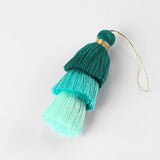 4pcs Three Layer Cotton Tassel Colorful Jewelry For Earring Necklace Bracelet