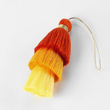 4pcs Three Layer Cotton Tassel Colorful Jewelry For Earring Necklace Bracelet