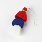 4pcs Three Layer Cotton Tassel Colorful Jewelry For Earring Necklace Bracelet