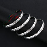 4pcs Dubai Silver Bangles Ethiopian Bangles Charm Jewelry