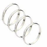 4pcs Dubai Silver Bangles Ethiopian Bangles Charm Jewelry