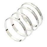 4pcs Dubai Silver Bangles Ethiopian Bangles Charm Jewelry