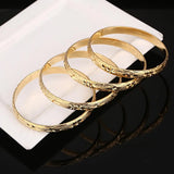 4pcs Openable Bangles African Ethiopia Girls Bride Jewelry Gift