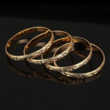 4pcs Openable Bangles African Ethiopia Girls Bride Jewelry Gift