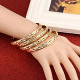 4pcs Openable Bangles African Ethiopia Girls Bride Jewelry Gift