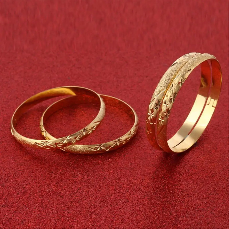 4pcs Shinning Star Adjustable African Charm Bangles Jewelry Gift For Female