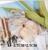 4pcs Wash Painting Chinese Painting Polymer Charms Earring DIY Jewelry