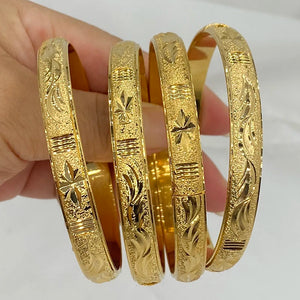 4pcs Dubai Bangles African Bracelets Women