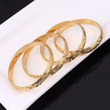 4pcs Dubai Bangle Jewelry Ethiopian Bracelet for Women Africa Arab Items