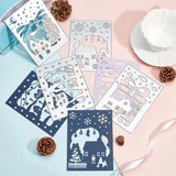 4pcs Winter House Metal Cutting Dies Snowflake DIY Scrapbooking Embossing Album
