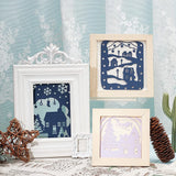 4pcs Winter House Metal Cutting Dies Snowflake DIY Scrapbooking Embossing Album