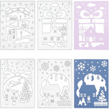 4pcs Winter House Metal Cutting Dies Snowflake DIY Scrapbooking Embossing Album