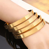 4pcs Unique Punk Style Laser Bangles Jewelry